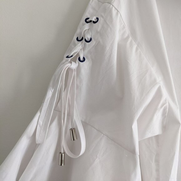 Cache Cache Button Down Blouse with side ties - Picture 6 of 8